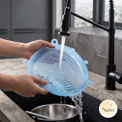 Tapa de silicona Nuvo lavable bajo el agua en el lavaplatos